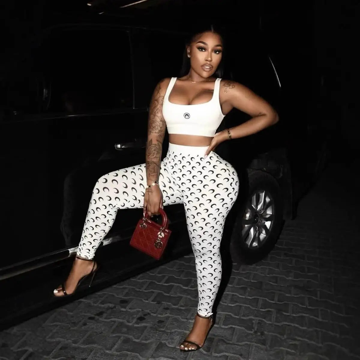 Women's Y2K Two-Piece Set – Slim Fit Vest & High Waist Pants