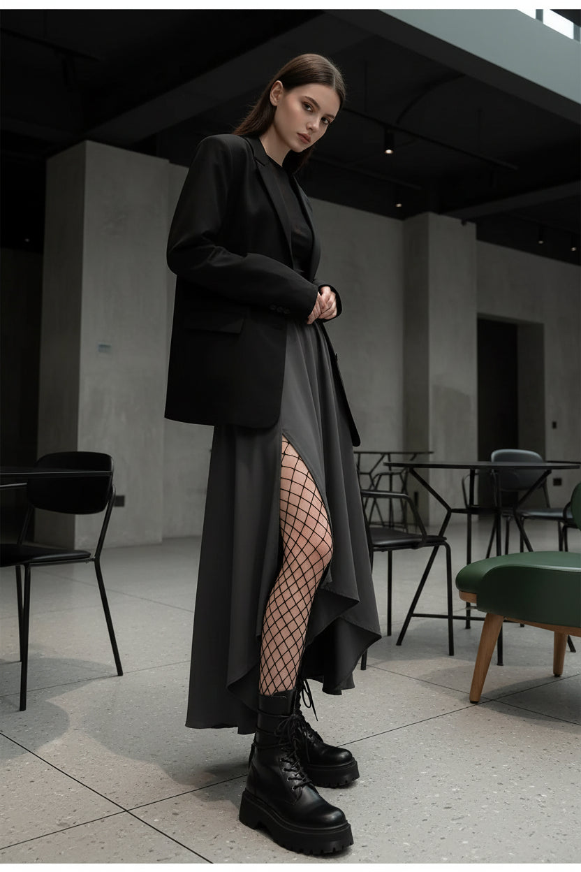Fish Net Thigh-Hight Tights